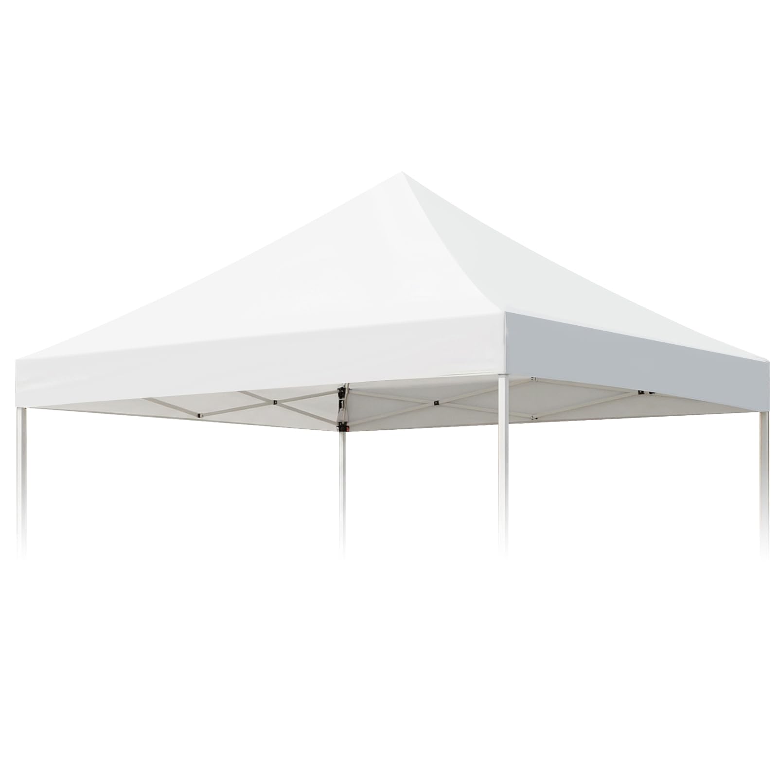 10x10 replacement canopy top,10x10ft pop up canopy top cover,waterproof silver coated outdoor garden patio pavilion top cloth only(white-top only)