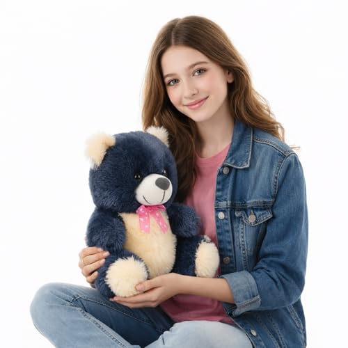 Image of Tabitha Stuffed Toys - Ultra Soft Plush Toy for Kids | Birthday Gifts for Kids and Girls | (Combo of 2 Toys 30 Cm Grey Teddy Bear & 25 Cm Grey Dog)
