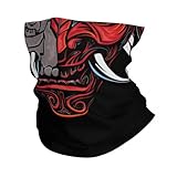 gttdfasj copricapo multifunzione punk demone oni bandana inverno scaldacollo donna antivento impacco viso sciarpa per sci samurai giapponese hannya tatuaggio ghetta