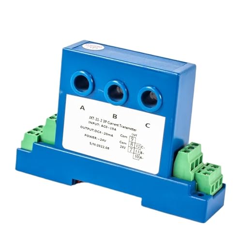 Hall current transmitter trifásico AC 0-50A con salida seleccionable de 0-10V para control PLC 1