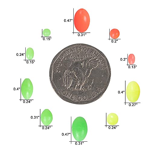 image for Dr.Fish Fishing Bead Glow in Dark Bait Eggs Kits Floating Ball Stopper