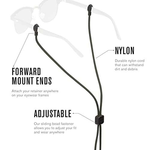 Chums Slip Fit Rope Glasses Retainer - Unisex Adjustable Eyewear Holder Sunglasses Strap (Black/Brown/Tan), One Size, (12121827) #TOP5