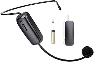 Multifunctional Wireless Microphone Headset Mic System Headset Handheld Mic 2 in 1, 165ft Range Voice Amplifier, Stage Speakers, PA System, Suitable for Teacher, Guide