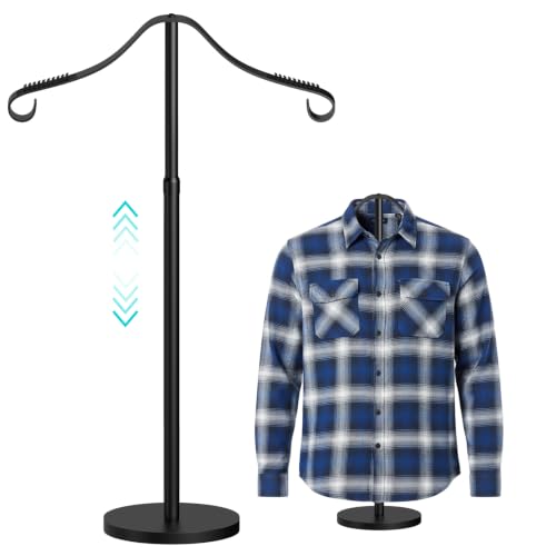 Reusable Shirt Display Stand-Mannequin Torso Tshirt Display Stand for Retail/Vendors 18-33 Adjustable Dress Form Mannequin Stand Clothes Rack Portable Stable Holder Jacket Coat Hanger All Metal/Black
