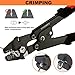 Tivorex Wire Rope Crimping Tool, Swager Tool for Aluminum Crimping Loop Sleeves up to 2.2mm, 1/64in to 3/32in Stainless Steel Cable Crimper for Cable Crimping and Swaging Projects