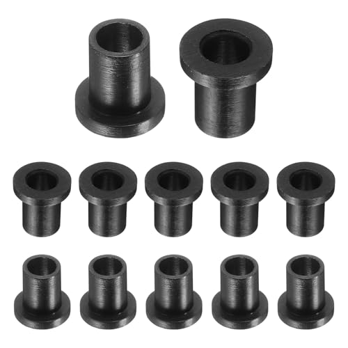 QUARKZMAN 12 Stück Flanschbuchsen Kunststoffbuchsen ID 6mm x OD 8,13mm x Länge 12mm Nylonbuchsen, Weiß