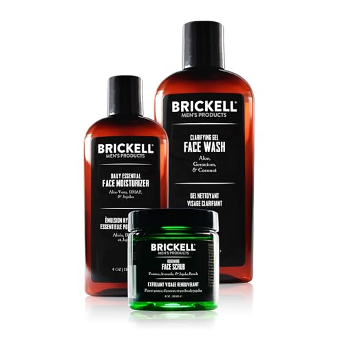 NIVEA MEN On The Road Set, verwöhnendes Geschenkset mit feuchtigkeitsspendenden Pflegeprodukten, Pflegeset mit Duschgel, Shampoo und mehr 2 Brickell Men's Daily Advanced Face Care Routine I - Set aus Gesichtsreinigung, Feuchtigkeitscreme & Gesichtspeeling - Natürliche & organische Männer Gesichtspflege - Parfümiert