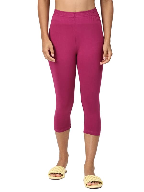 Image of Robinbosky Premium Stretchable Cotton Capri Legging for Women | Suitable for Formal wear & Casual wear | High-End Elastic Makes. The Leggings Squat Proof and Durable for Travel, Yoga, & Workout.
