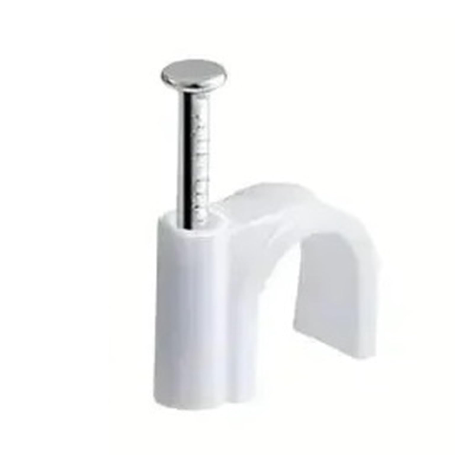 Ensdiepls 10Mm Cable Clips, Steel Nail Wire Clip 100Pcs Nylon Cable Clamp With Steel Nails 6Mm(10Mm)