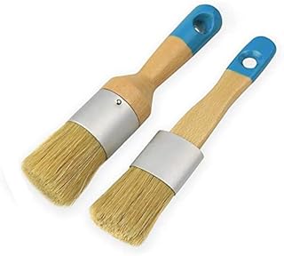 Sponsored Ad - Chalk & Wax Paint Brush Set for Furniture,DIY Painting and Waxing Tool,Milk Paint,Stencils,Natural Bristle...