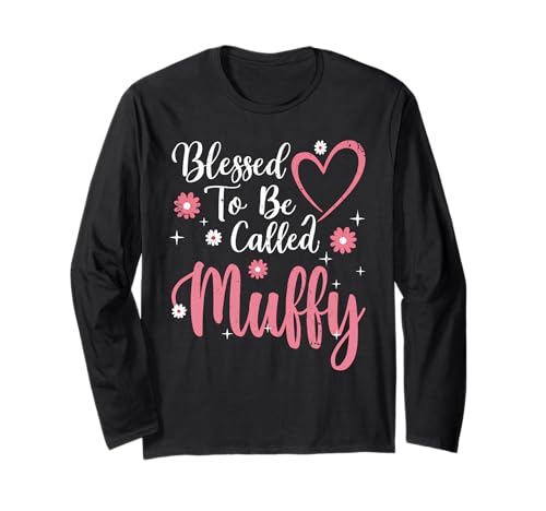 Blessed To Be Called Muffy Flower Heart Cute Mother's Day ����T�V���c