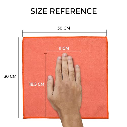 Image of Cutting EDGE 200-300 GSM High Performance Car Towel, 30x30 cm (Set of 5) | Material: 200-300 GSM Microfiber, High Performance Car Towel, Ideal for Car, Bike, Glass & Dashboard Cleaning