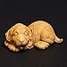 YJXGVJFQ Statues Petit Dog Dog Wood Sculpture Statue Animal Statue Mascotte Miniature Chambre Creative Ornements Artisanat Décor de Voiture en Bois Massif liujiapeng55