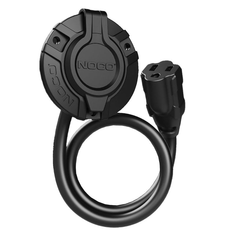 Power Inlet Port 15 Amp 125 Volt Black Low Profile Design Plug and Play UL Approved