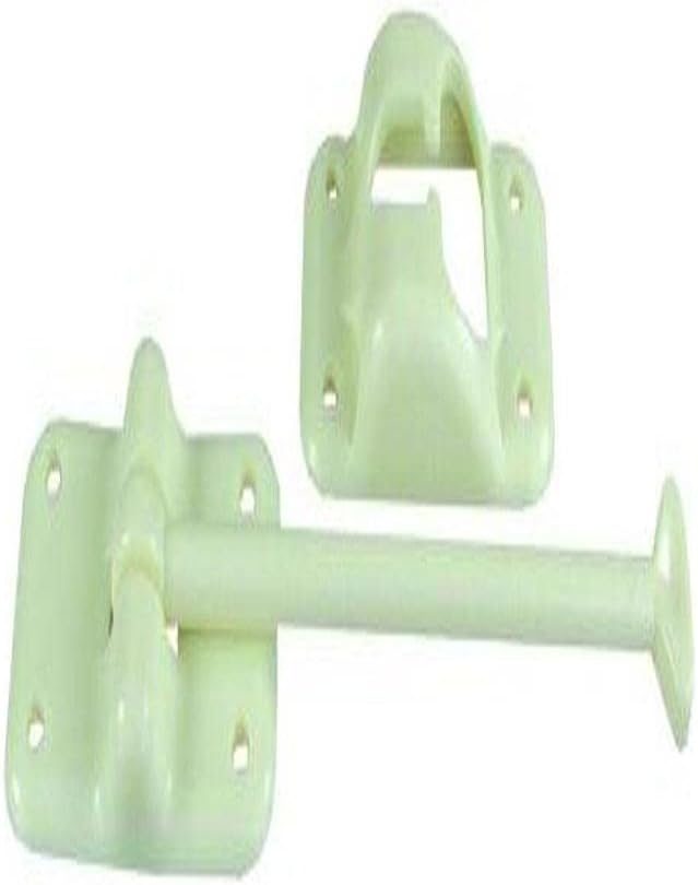 JR Products 10444 Plastic T-Style Door Holder - Polar White, 6"
