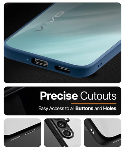 Image of WOW IMAGINE Shockproof Hybrid Back Cover for Vivo T4x 5G | iQoo Z10x 5G | Vivo Y31 Pro 5G | Hard Slim fit Back Case | PC & TPU | Clear Transparent Case - Blue