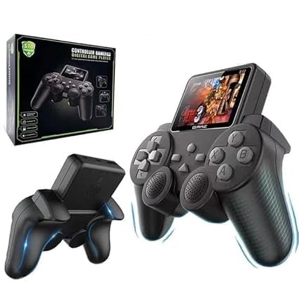 Game Box 400 in 1 – Retro Handheld Gaming Console with 3 Inch Color Screen, Rechargeable Battery, AV Output, Classic Video Games for Kids & Adults (Colour May Vary)