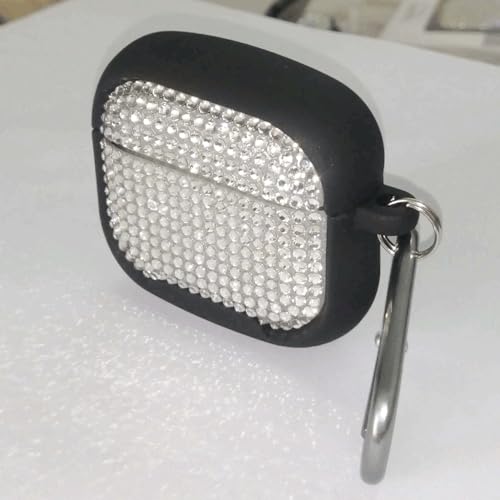 Image of Bling Rhinestone Case for AirPods 3rd with Metal Keychain,High Quality Hand Glued Diamond Soft Silicone+Hard PC Protective Cover, Compatible with Apple AirPods 3rd Generation Charging Case