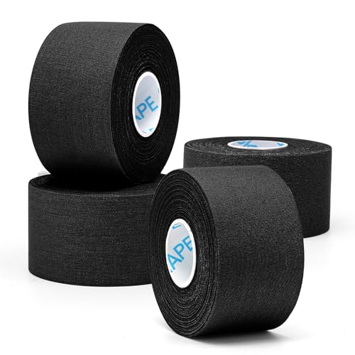 OK TAPE 4 Rolls Black Athletic Tape, Sports Tape, Very