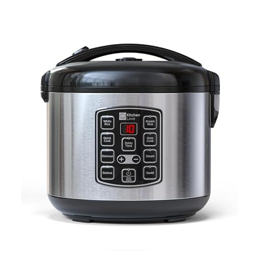 Multifunctionele digitale rijstkoker, 1,2 l, stoom- en slowcookerfunctie, vertragingstimer, voor 2-5 personen, roestvrij staal