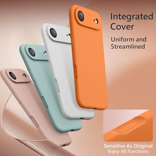 Image of FireNova Magnetic for iPhone Air Case, Compatible with MagSafe, [Integrated Silicone Camera Control Button] [Camera Protection] Microfiber Lining Phone Case for iPhone 17 Air, 6.5 inch, Orange