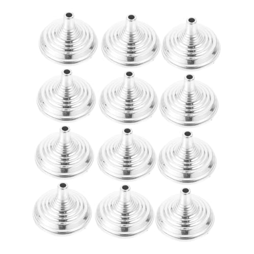 LABRIMP 12 Stück Teiliges Runde Silberne Tisch Flaggenhalter für Büro Party und Outdoor Stabiler Kleiner Fahnenständer für Schreibtischdekoration und
