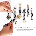 Magnetic Measuring Spoons Set Stainless Steel with Leveler, Stackable Metal Tablespoon Measure Spoon for Baking, Cups and Spoon Set Kitchen Gadgets Apartment Essentials Fits in Spice Jars - Image 4