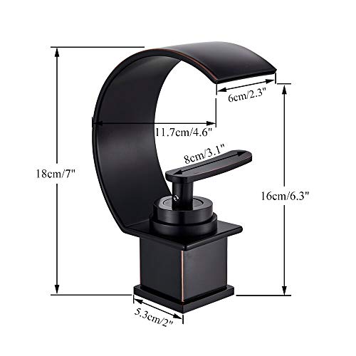 Mitigeur de lavabo à effet cascade créative et commande eau chaude froide - 2