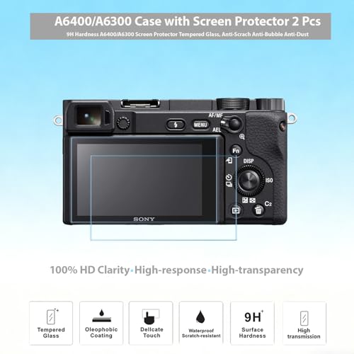 Funda de silicona para cámara Sony Alpha A6400 A6300 negra miniatura 6