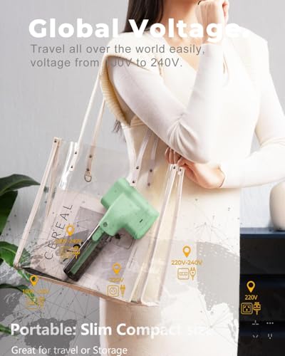 Nxuoo G10 Pro Travel Steamer for Clothes, 110-240V Portable Garment Steamer & Iron 2-in-1, 2 Steam Modes for All Fabrics Wrinkle Remover, 15s Fast Heat Up 1200W Steam for Global and Europe — view 2