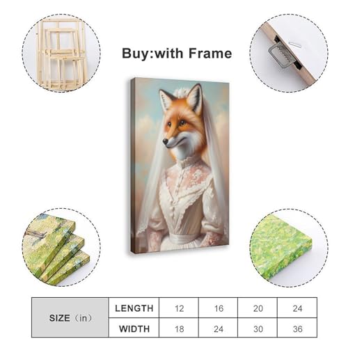 Impression sur toile renard abstrait, décoration murale haut de gamme pour chambre - 2