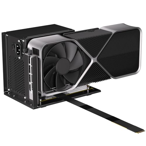 Image of NVME M.2 eGPU PCIe x16 Dock Compatible Extrenal Graphics Cards, PCIe 5.0 x4 | 128Gbps Bandwidth, with M.2 Riser Cable 50cm, External GPU Enclosure for Laptop NUC Mini PC, Support ATX Power Supply