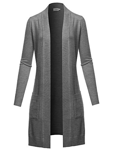 Image of STARJJ Womens Soft Stetchy Knit Longline Open Front Sweater Cardigan with Pockets (S-3X)