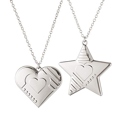 Preisvergleich Produktbild Georg Jensen 2019 Schmuck-Set Herz und Stern palladiumplattiert