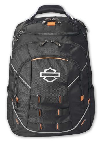Harley-Davidson Reflective Bar & Shield Steel-Cable II Backpack, Midnight Black