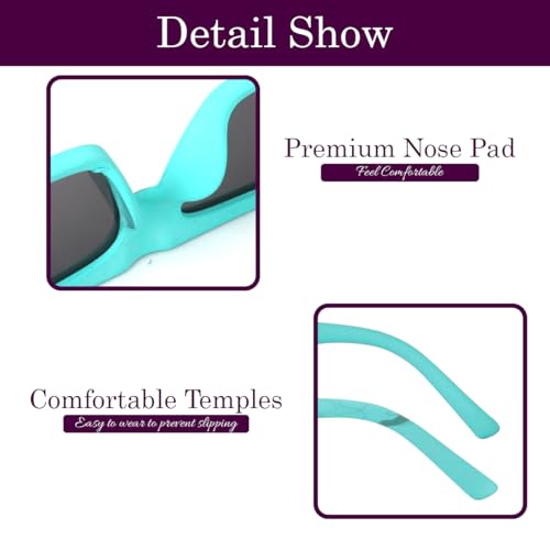 Image of Dervin UV Protection Rectangular Sunglasses for Men and Women