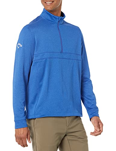 Callaway Men's Swingtech Waffle Midweight 1/4 Zip Long Sleeve Golf Base Layer, Mazarine Bl Htr, Medium #TOP20