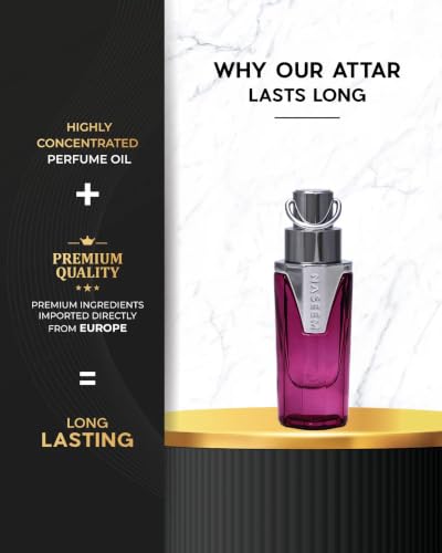 Image of NASEEM Charme Attar 15 ml - Feminine Long Lasting Perfume Oil | Fruity Musky Fragrance with Pear, Green Apple, Jasmine & White Musk