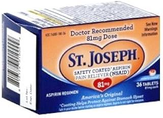 St Joseph Aspirin Safety Coated 81mg 36 Tablet (2 Pack)