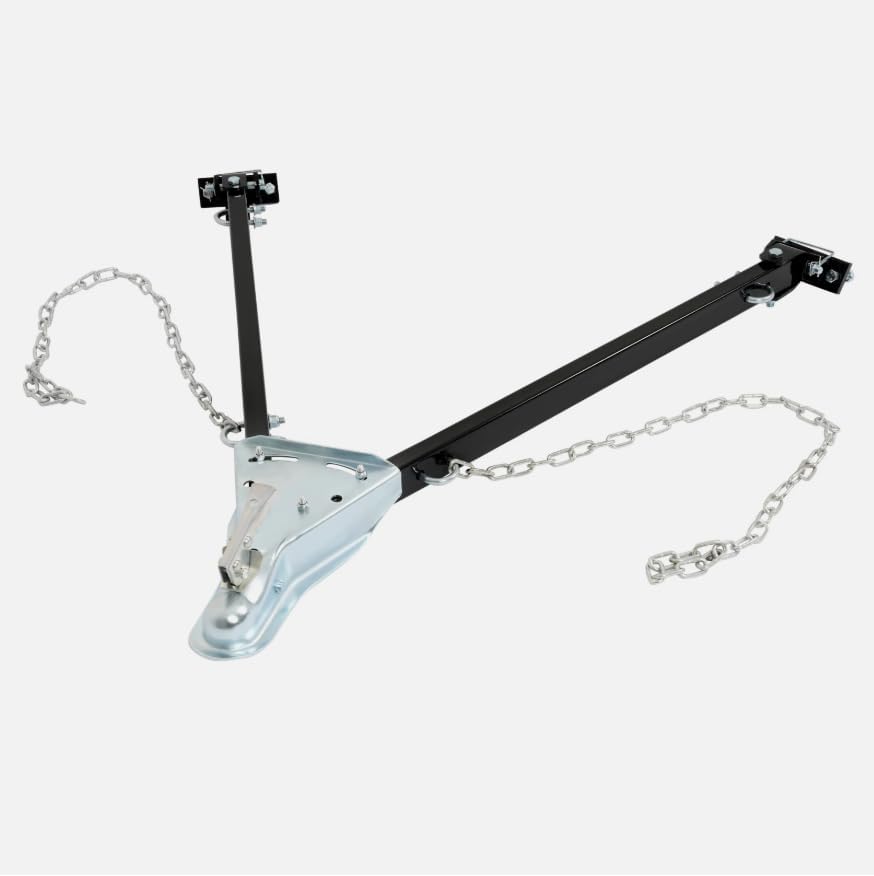 Adjustable 5000lbs RV Tow Bar Flat Dinghy Towing Fit 2'' Ball Hitch, Replacement for Trailer OEM