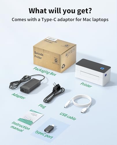 Svantto 4B-2063C-US Bluetooth Thermal Shipping Label Printer 4X6, Compatible With Windows/Mac/Android/Ios thumb #4