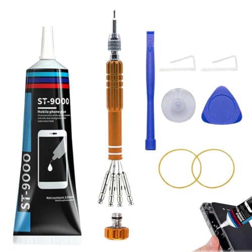 MOLZINY Colle Ecran Smartphone Colle Pour Ecran de Téléphone Avec des outils de réparation Colle Extra Forte Tout pour la Réparation de Smartphones Tablettes et Autres Produits Électroniques