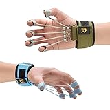 wefaner Finger Strengthener 【20Lb+40Lb】, exerciser & hand, forearm, grip strength trainer for Finger Resistance Band Stretching Rehabilitation Fitness Assist