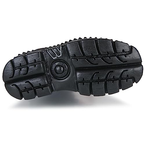 Bottes plateforme brochettes New Rock fermeture éclair noir - 7