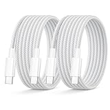 【Matériaux Premium Cable USB C Tressé】Ce cordon USB C vers USB C est composé d'une tresse en nylon et d'un alliage d'aluminium, ce qui le rend robuste et durable. Plus de 20 000 cycles de tests de flexion et de branchement garantissent qu'il reste intact même en cas de branchements et débranchements fréquents. La conception du câble sans enchevêtrement le rend facile à utiliser et à ranger