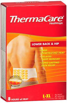 ThermaCare Lower Back & Hip Heat Wraps, Large-XL - MS80388 (2 Pouches)