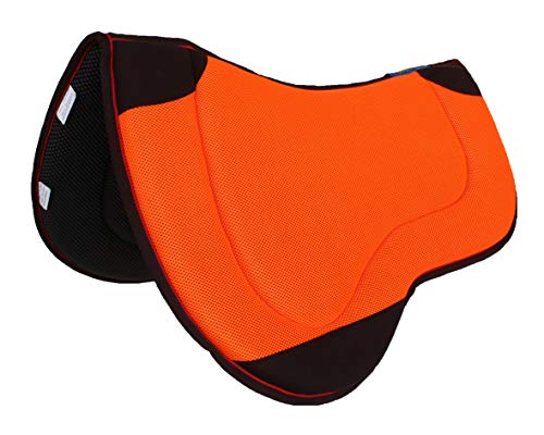 CHALLENGER Horse Saddle PAD Western Endurance Contoured Neoprene Orange 39196