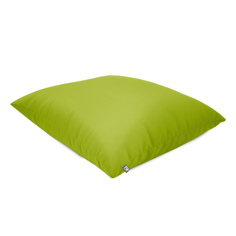 rucomfy Beanbags Square Floor Cushion Large Indoor/Outdoor Bean bag - Use As Large Pillow or Chair - Water Resistant and Durable - L70cm x W70cm (Olive Green) โ image 1