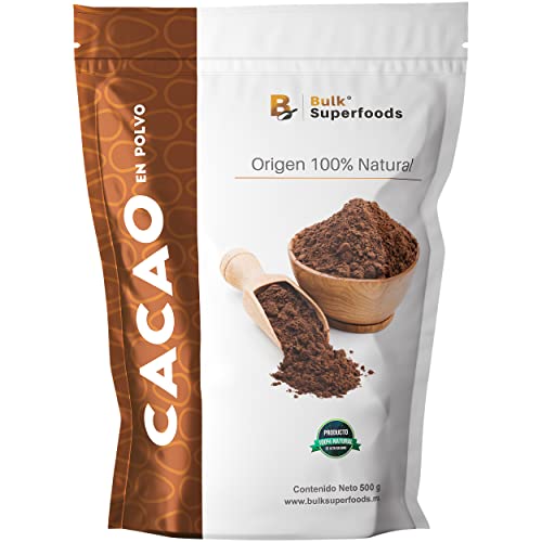 Probióticos, Cacao en Polvo | 500gr | Keto Cocoa en Polvo | Premium 100% Natural | Chocolate en Polvo sin Azúcar | BULK Superfoods | Alta Calidad | Cocoa Healthy Powder...