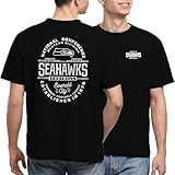 Junk Food NFL - Unisex Adult Short Sleeve Fan Tee - Seattle Seahawks Heritage Type - Officially Licensed - Black - Large
